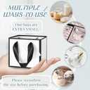 Yeaqee 50 Pcs Mini Metallic Paper Gift Bags with Handle 4x4.75x2.2'' Small Gift Bag DIY Tag Thank You Party Favor for Mother's Day Wedding Graduation Baby Shower Birthday Jewelry (White,Black)