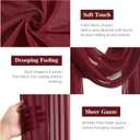 Wedding Arch Draping Fabric, 1 Panel Burgundy Sheer Backdrop Curtain Tulle Fabric Drapery for Arbor Wedding Archway Ceremony Party Ceiling Decor Backdrop