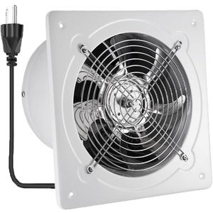 8 inch Exhaust Fan, 735CFM Wall Mounted Vent Fans, Ventilation Fan Bathroom Garage Attic Exhaust Fan Ceiling and Wall Mount Fan for Kitchen/Bathroom, 110V 80W (White-A)