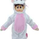Christmas Elf Accessories Clothes, Unicorn Costume Couture Outfits, Doll Is Not Included (White)