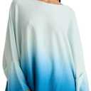 NAADAM Women's Soft Cashmere Ombre Poncho Sweater (Blue, 2XL/3XL)