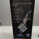 Pool Vacuum for Above Ground Pool with a Telescopic Pole, Running time up to 1H, Handheld Rechargeable Pool Cleaner with Powerful Suction up to 18.5 gallons/min, Ideal for Leaves & Debris, PC10