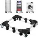 Nefish Upgraded 24-31 Inch Full-size Washing Machine Stand Base with 4 Wheels and 10 Feet Washer and Dryer Dolly Mini Fridge Stands Refrigerator Pedestal for Home Appliance