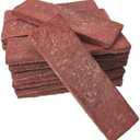 Jusmioke 40 Pcs Red Thin Wall Brick Veneers, 2.4" x 7.9" for Kitchen Backsplash, Living Room, Fireplace, Interior and Exterior Wall Decoration (7 sq.ft)