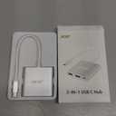 Acer USB C to HDMI Adapter, 4K USB C Hub with 100W PD, USBA 3.0 Port, HDMI to USBC Multiport Digital AV Converter for MacBook Pro/Air, iPad, Tablets, TV, Monitor and More (Silver)