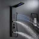 POPFLY Shower Panel Tower System, LED Rainfall & Waterfall Shower Head