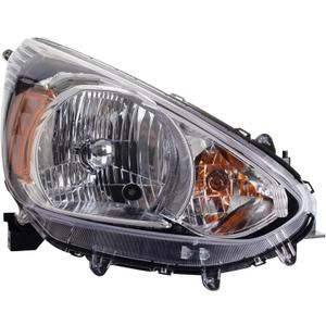 TRQ Passenger Side Headlight Assembly Halogen Compatible with 2014-2020 Mitsubishi Mirage MI2503164 TRQ Passenger Side Headlight Assembly Halogen Compatible with 2014-2020 Mitsubishi Mirage MI2503164
