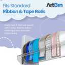 ArtBin Ribbon Storage Rack | Ribbon Spool Holder | Ideal for Craft Rooms & Studios, Gift Wrapping Stations, Small Craft Shops, Boutiques - White