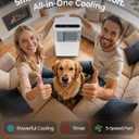 16000 BTU Portable Air Conditioners for Large Room up to 730 sq.ft 5-in-1 Smart AC Unit with WiFi APP/Remote Control, Fast Cooling, Dehumidifier, Quiet Sleep Mode, Window Kit Included