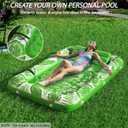 Inflatable Tanning Pool Lounger Float - Jasonwell 4 in 1 Sun Tan Tub Sunbathing Pool Lounge Raft Floatie Toys Water Filled Tanning Bed Mat Pad for Adult Blow Up Kiddie Pool Kids Ball Pit