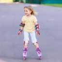 SWAY Inline Skates 4 Size Adjustable for Girls and Boys, All Wheels Light Up, Outdoor Inline Skates for Kids and Youths Age 4-16, Lightweight & Comfortable for Beginner (Purple)