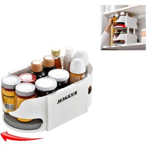Lazy Susan Turntable for Cabinet, DlY 360 Rotate Fridge Lazy Susan Organizer,Organization & Storage Rotating Shelves for Lazy Susan Pantry Kitchen Cabinet Dining Table Counter top Vanity(1 Pack)