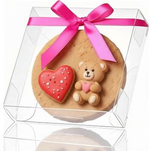 100Pcs Plastic Clear Single Treat Boxes with Full Window - 4x4x1.2inch, Dessert Box for Macarons, Donuts, Parties & Holidays