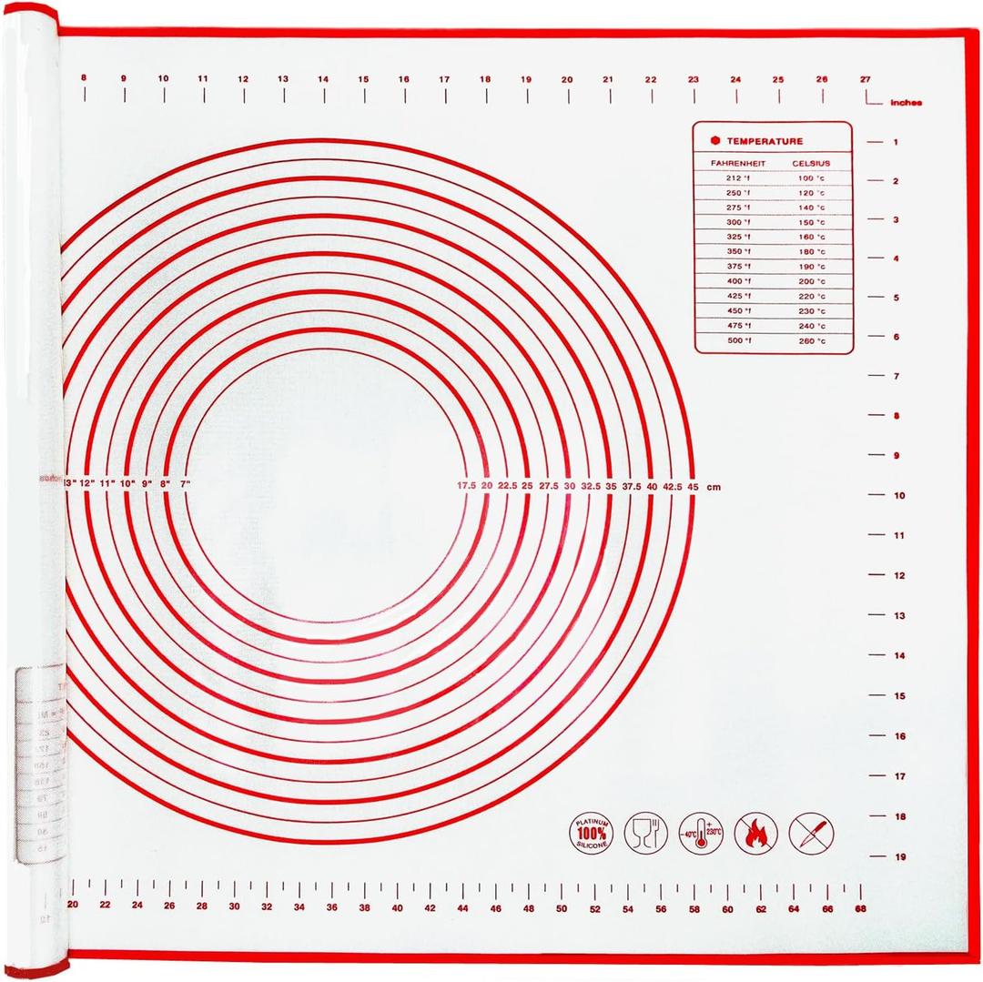 Extra Large 31.5'' x 24" Silicone Baking Mat for Rolling Dough & Pastry  Non-Stick, Heat-Resistant Kitchen Counter Protector  Dishwasher Safe, Easy Clean (XXL-31.5'' X 24'')