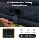 COMMOUDS Queen Air Mattress with Built-in USB Rechargeable Air Pump, Camping Blow up Mattress, Portable Inflatable Mattress, Air Bed for Outdoor, Travel, Home and Guest, 8" Raised