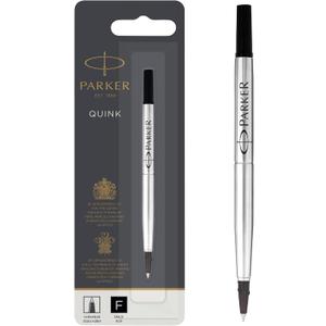 Parker Rollerball Pen Ink Refill | Fine | Black QUINK Ink | 1 Count