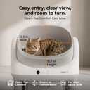 ABRCT Open Top L1 Self Cleaning Litter Box,Electronic Hands-Free,Smart Robot,Automatic Cleaning Litter Box-App Control & Safe Anti-Pinch,with Safety Sensors & Liner for Small & Medium-sized Cats,White
