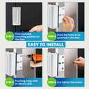 Dwell+Good Door Locks (2-Pack) - Easy To Install Aluminum Home Security Door Locks for Front Door - Child Proof Door Lock for Kids Safety- Withstand 800 lbs of Force & Tamper Proof Top Door Lock Latch