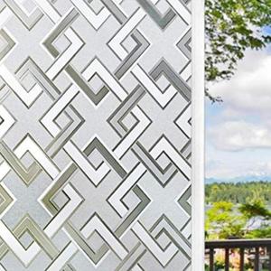 Finnez Window Film Privacy Film 3D No Glue Glass Sticker Rhombus Pattern for Glass Door Bathroom livingroom Office 23.6 x 78.7 Inches