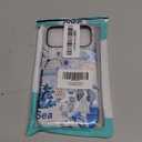 Compatible with iPhone 17 Pro Max Case 6.9, Cute Patterns Shockproof Protective Aesthetic Phone Case with Stylish Designs for Women Girl, Vintage Seashell Ocean Blue Collage