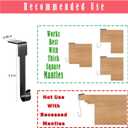 Christmas Stocking Holders Mantel Hook Hangers Fireplace Hooks Hanger Christmas Stocking Hook Fireplace Hanger Grip for Christmas Party Decorations (Black)