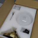 Cordless LED Table Lamp, 180 Swing Arm Desk Lamp, Battery Operated,Dimmable/3 Color, Vintage Rechargeable Table Light for Living Room,Bedroom,Bedside, White Shade, Brass