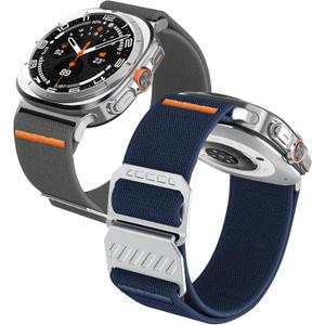 Sport Band Compatible with Samsung Galaxy Watch Ultra Bands 47mm (2024), Stretchy Nylon Loop Strap with No Gap Connectors for Samsung Galaxy Watch Ultra