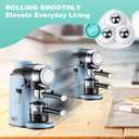 Appliance Sliders - Self-Adhesive Furniture Movers for Kitchen Appliances, Air Fryers, Trash Cans - 360 Swivel Mini Rollers for Easy Moving & Smooth Glide (Stainless Steel, 8)