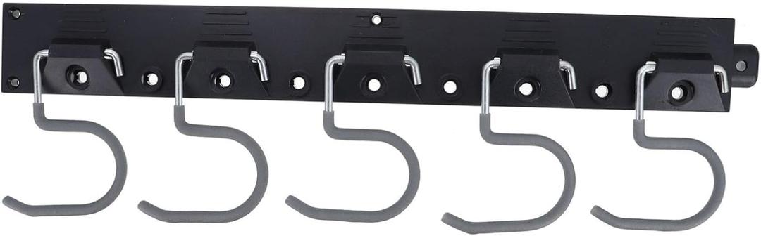 Garage Organizers Set Wall Mounted Broom Storage Garden Tool Organizer Heavy Duty Plastic Metal Hooks Garage Organizer Wall Hanger Random Color