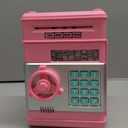 Piggy Bank Electronic Mini ATM for Kids Baby Toy, Safe Coin Banks Money Saving Box Password Code Lock for Children,Boys Girls Best Gift(Deep Pink)