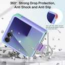 BENTOBEN for Samsung Galaxy Z Flip 7 5G Case with Ring, Heavy Duty 2 in 1 Full Body Rugged Galaxy Z Flip7 Case Girls Women Boy Men Shockproof Protection Cases Cover for Samsung Z Flip 7 6.9, Purple
