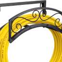 BOLITE Garden Hose Holder Wall Mount, Heavy Duty Metal Water Hose Holder for Outside, Hose Storage Holds 150FT Water Pipe for Yard, Lawn, Garden, Farm, Gifts for Women Men