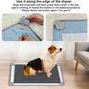 ELEGX Pee Pads Tray Silicone Dog Bedpan Tray, High Edge Puppy Pad Holder Tray for Easy to Clean and Spill Free Dog Bedpan Training Pad Tray with Fixing Buckle (24 INCH x 24 INCH)
