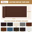 Leather Repair Patch, 35X79 Inch Self Adhesive Leather Repair Tape, Large Vinyl Patch Kit for Couches, Sofa, Furniture, Car Seats, Office Chairs, Cabinets, Handbags（Black, 35X79 Inch）