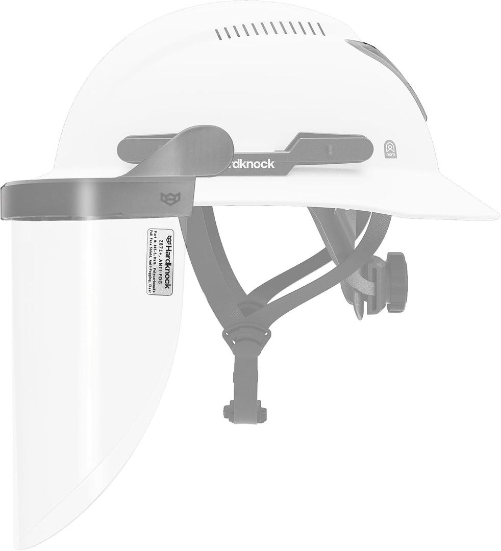Hardknock Full Face Shield, Clear Anti-Fog Protection for Resolve Safety Helmets