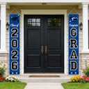 3 x Blue Graduation Decorations 2026, Congrats Grad Banner for Class of 2026 Graduation Party Decorations