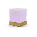 LuvLink Cube Friendship Lamp v2 Extended WiFi Range - Bluetooth Setup - Wood & Glass Design (Single, Natural)