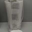 FONTOI 23.6" Tall Planter for Outdoor Plants Set of 2 Large Outdoor Plastic Striped Flower Pots, Front Porch Furniture, Garden Pots, Decorative Planters for Indoor/Outdoor, Patio, Balcony, White