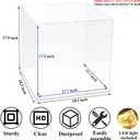 DuvinDD Acrylic Display Case for Collectibles Lego Clear Acrylic Display Box Countertop Dustproof Protection Large Showcase Toys Action Figure Stand Home Storage Box with Base (17x17x17 inch)