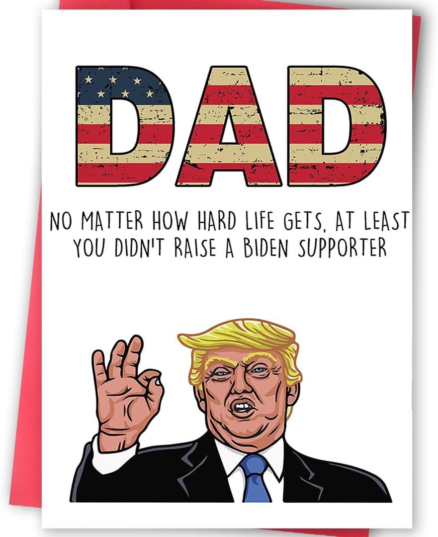 5 x Funny Fathers Day Card for Dad, Humor Father's Day Card Gift from Wife Son Daughter, Birthday Greeting Card for Dad, Unique Daddy Cards