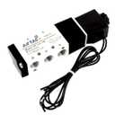 URBEST Black White 3 Position Solenoid Valve 4V110-06 P T1/8 Air Outlet Connector 12V 2.5W