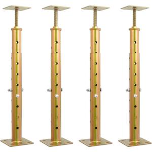 4Pack Adjustable Floor Jack,19" - 36" Telescoping Jack Post for Basement Deck Leveling, Heavy-Duty Steel Construction for DIY Crawl Spaces Heavily Loaded 4400lbs Capacity (Gold)