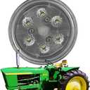 Round 18W Agriculture LED Work Light,Par 36 LED Light Replace 4410, 4411 Sealed Beam, Tractor LED Compatible with Allis Chalmers Ford International John Deere Case Tractor Flood 12V