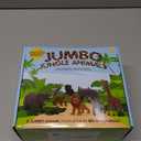 Learning Minds Set of 8 Jumbo Safari Animals Figures - Zoo Animals for Toddlers 1-3 - Jungle Animals Figures - Toy Animals for Kids Age 18 Months Plus - Animal Toys for Kids 1,2,3 Years Old