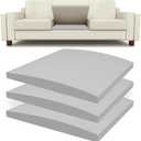 Couch Cushion Support for Sagging Seat 20" x 20" High-Density Curved 40D Foam Cushion for Couch, Furniture Seat Under Cushion Sag Repair (Gray) (3 Pack, Grey)