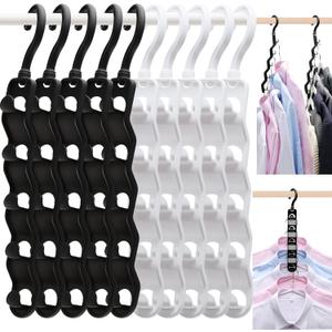 Closet Organizers and Storage,Upgraded Organization and Storage Clothes Hanger,10 Pack College Dorm Room Essentials,Sturdy Space Saving Hangers for Thick Clothe (Multicolor)