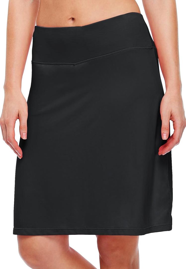 Willit Women's 20" Knee Length Skorts Skirts Golf Tennis Skirts Modest Athletic Casual Skorts with Pockets UV Protection, XL