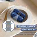 LUVRD Edge Banding Trimmer with [Tungsten Carbide Blades] & ABS Body, Pneumatic Edge Banding Cutter for Laminate, Melamine, Wood, PVC, Veneer - Double Edge Operation (Blue)