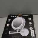 OVENTE Wall Mounted Lighted Makeup Mirror, 9" Double Sided 1X/7X Magnifying Vanity Mirror for Bathroom with LED Lights, Cordless, 360 Rotation and 13" Extendable Arm, Polished Chrome 