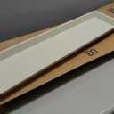 2 Pack Plastic Plant Tray Saucer Rectangular 30 inch, Indoor/Outdoor Plant Water Drip Tray for Flower Pot Planter, Windowsill (8 X 30'', Beige)